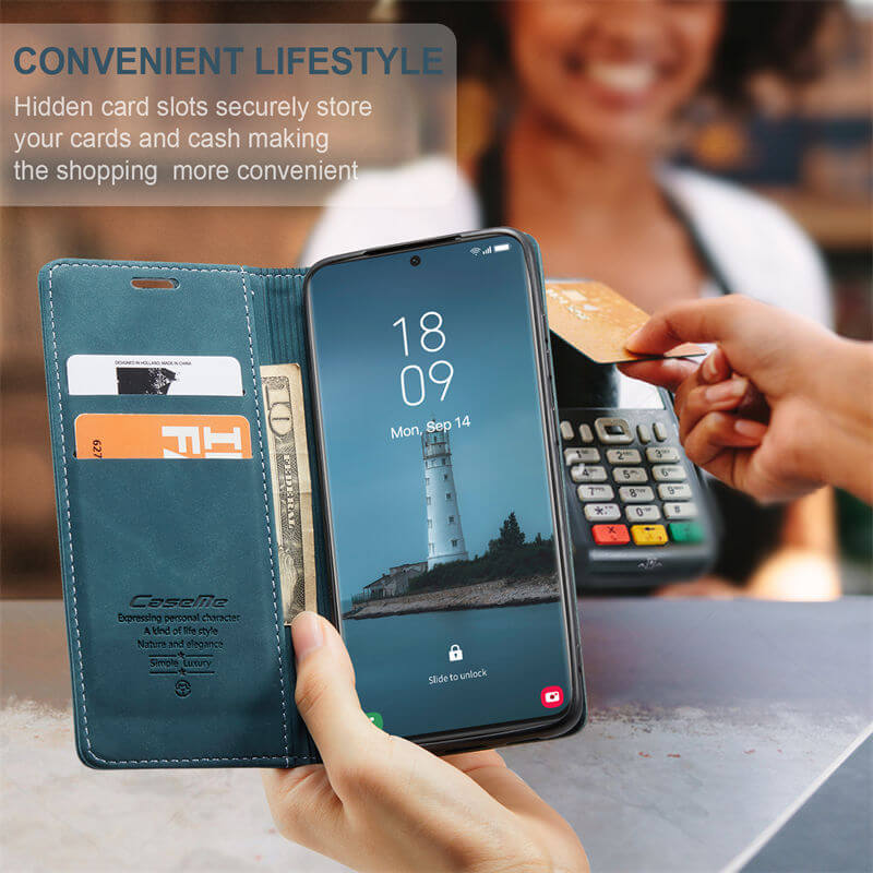 CaseMe Samsung Galaxy S21 Ultra Wallet Suede Leather Case - Image 6