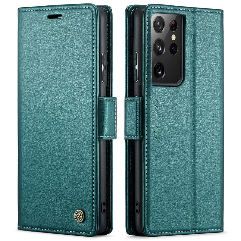 CaseMe Samsung Galaxy S21 Ultra Wallet RFID Blocking Magnetic Buckle Case - Image 12