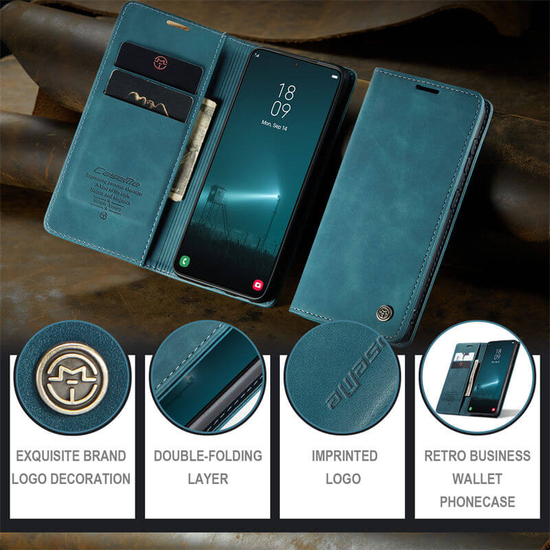 CaseMe Samsung Galaxy S22 Plus Wallet Suede Leather Case - Image 9