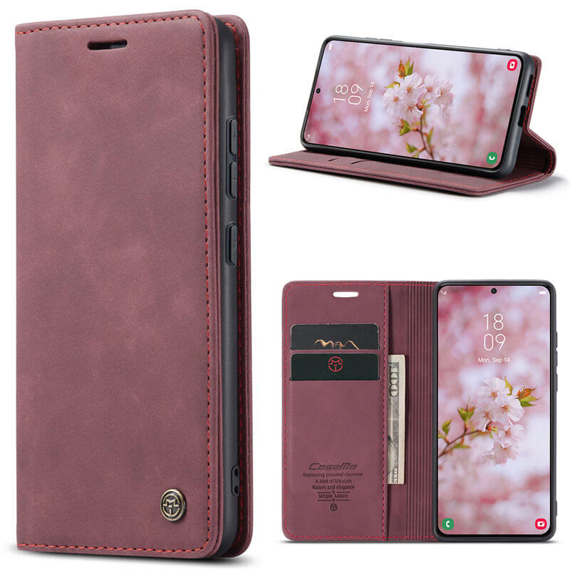 CaseMe Samsung Galaxy S22 Wallet Suede Leather Case - Image 11