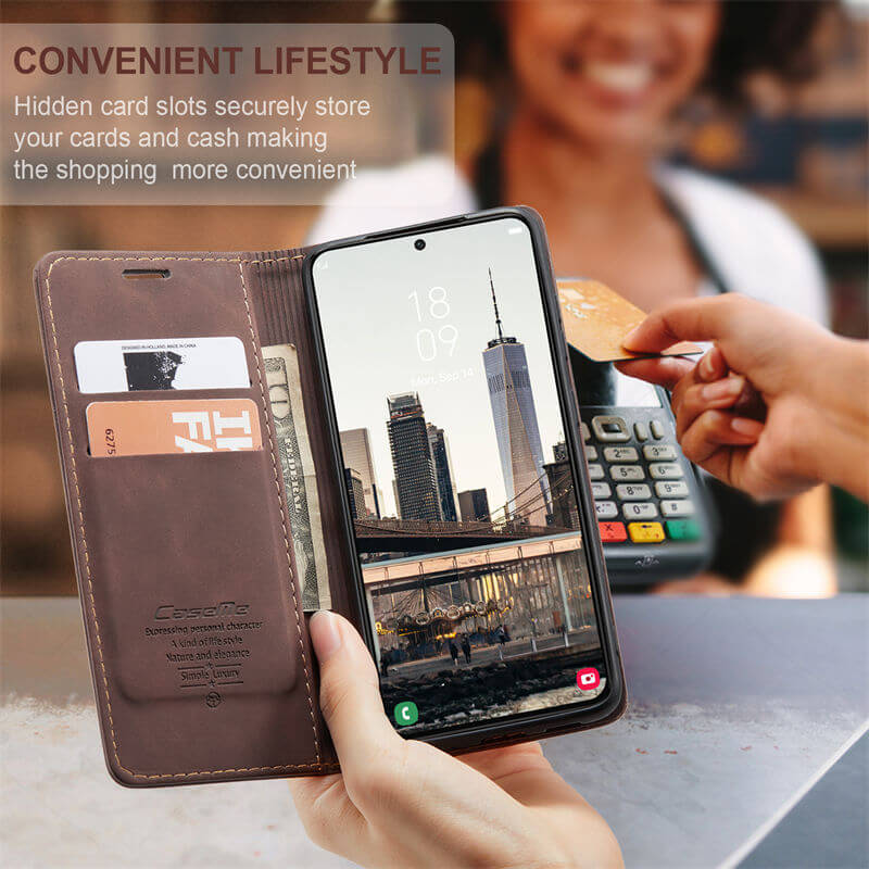 CaseMe Samsung Galaxy S22 Plus Wallet Suede Leather Case - Image 6