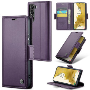 CaseMe Samsung Galaxy S22 Wallet RFID Blocking Magnetic Buckle Case