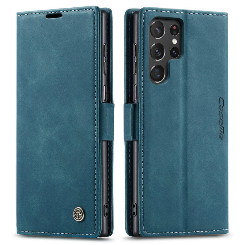 CaseMe Samsung Galaxy S22 Ultra Wallet Suede Leather Case - Image 10
