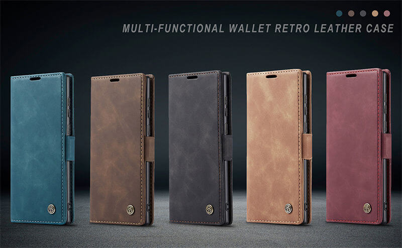 CaseMe Samsung Galaxy S22 Ultra Wallet Suede Leather Case
