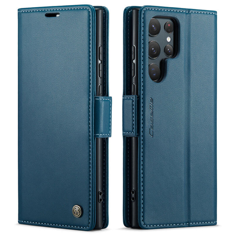 CaseMe Samsung Galaxy S22 Ultra Wallet RFID Blocking Magnetic Buckle Case - Image 12