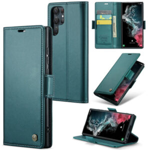 CaseMe Samsung Galaxy S22 Ultra Wallet RFID Blocking Magnetic Buckle Case