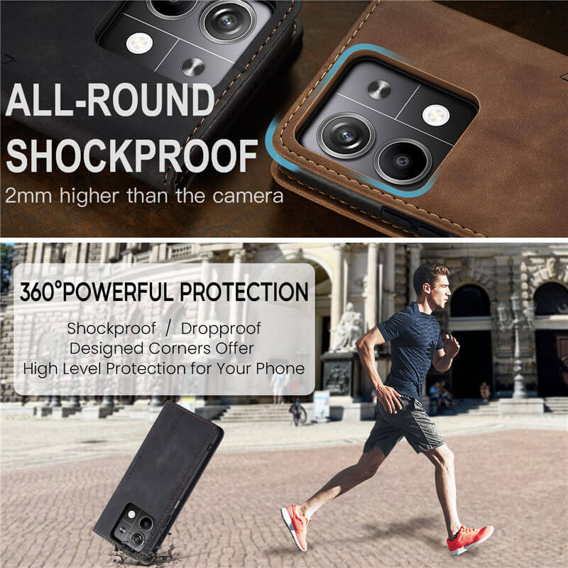 CaseMe Xiaomi Redmi Note 13 5G Wallet Suede Leather Case - Image 10