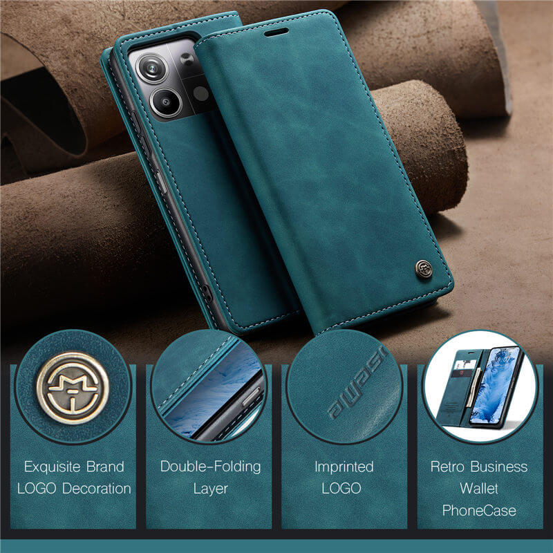 CaseMe Xiaomi Redmi Note 13 5G Wallet Suede Leather Case - Image 11