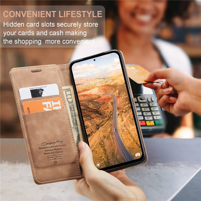 CaseMe Xiaomi Redmi Note 13 5G Wallet Suede Leather Case - Image 7