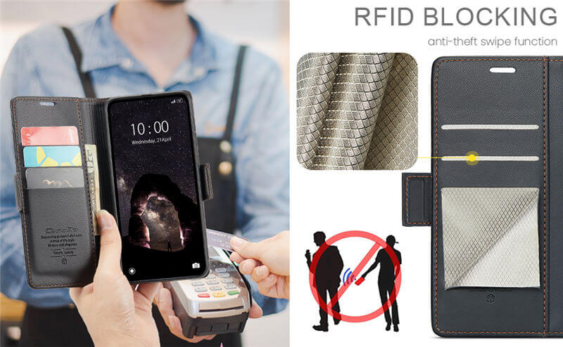 CaseMe Xiaomi Redmi Note 13 5G Wallet RFID Blocking Case