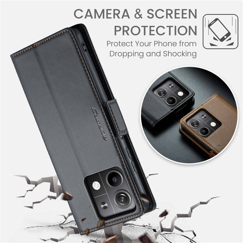 CaseMe Xiaomi Redmi Note 13 5G Wallet RFID Blocking Magnetic Buckle Case - Image 10
