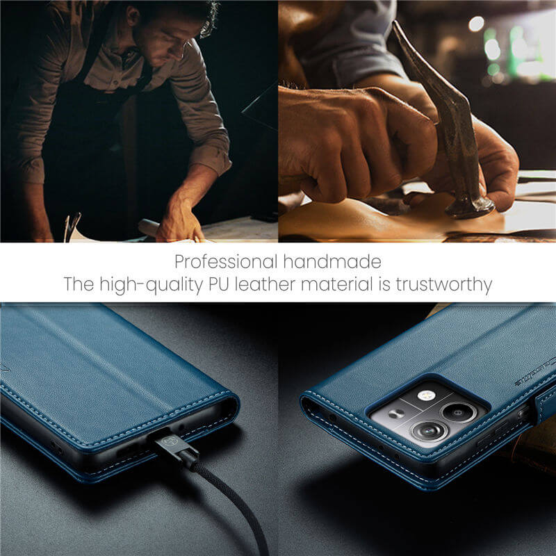 CaseMe Xiaomi Redmi Note 13 5G Wallet RFID Blocking Magnetic Buckle Case - Image 11