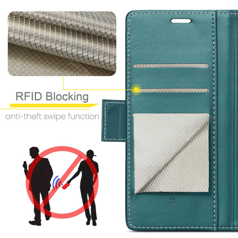 CaseMe Xiaomi Redmi Note 13 5G Wallet RFID Blocking Magnetic Buckle Case - Image 7