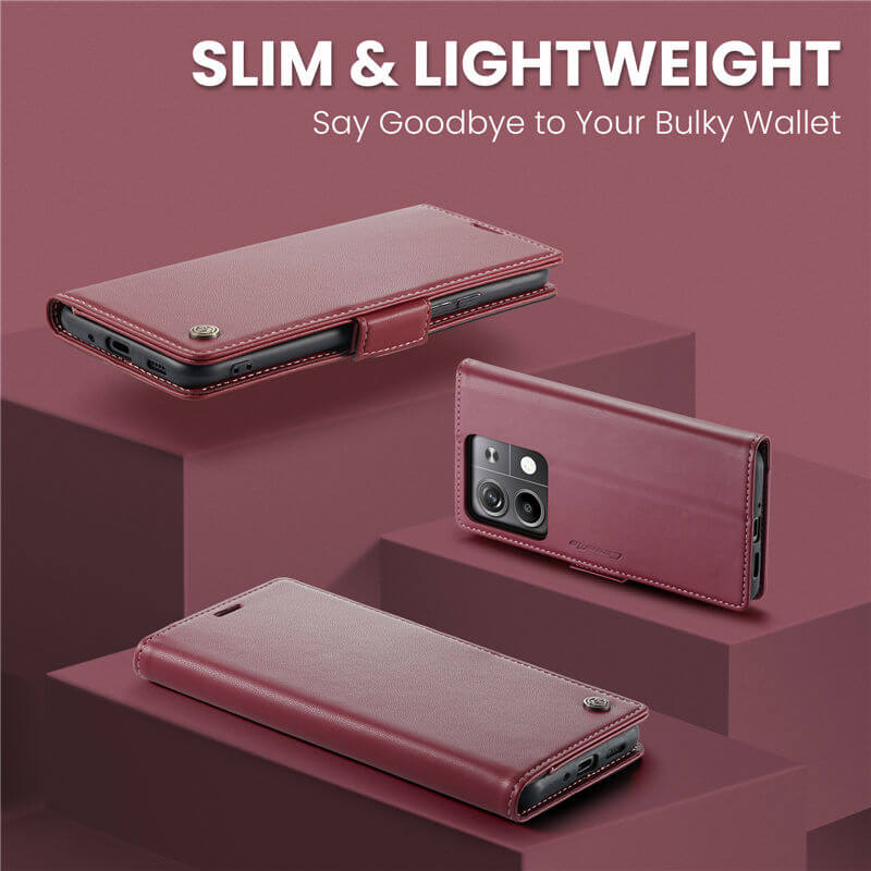 CaseMe Xiaomi Redmi Note 13 5G Wallet RFID Blocking Magnetic Buckle Case - Image 3
