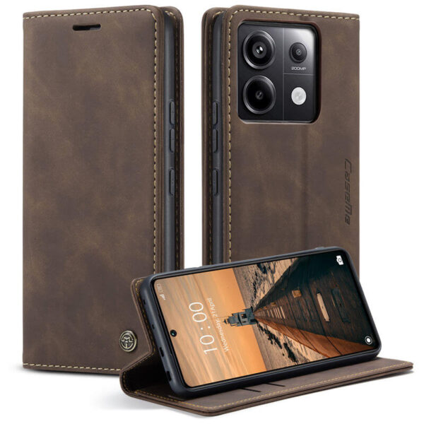 CaseMe Xiaomi Redmi Note 13 Pro 5G Wallet Suede Leather Case