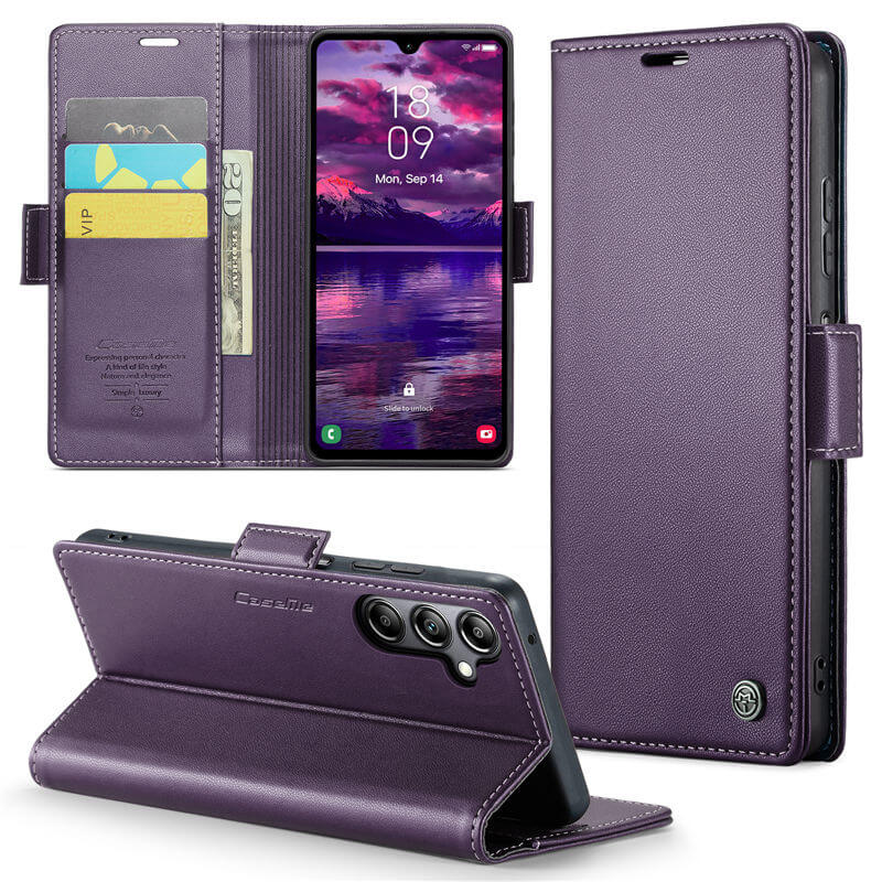 CaseMe Samsung Galaxy A05S Wallet RFID Blocking Magnetic Buckle Case - Image 13