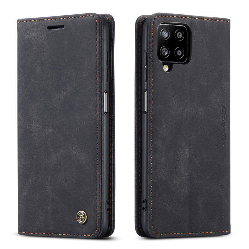 CaseMe Samsung Galaxy A12 Wallet Suede Leather Case - Image 11
