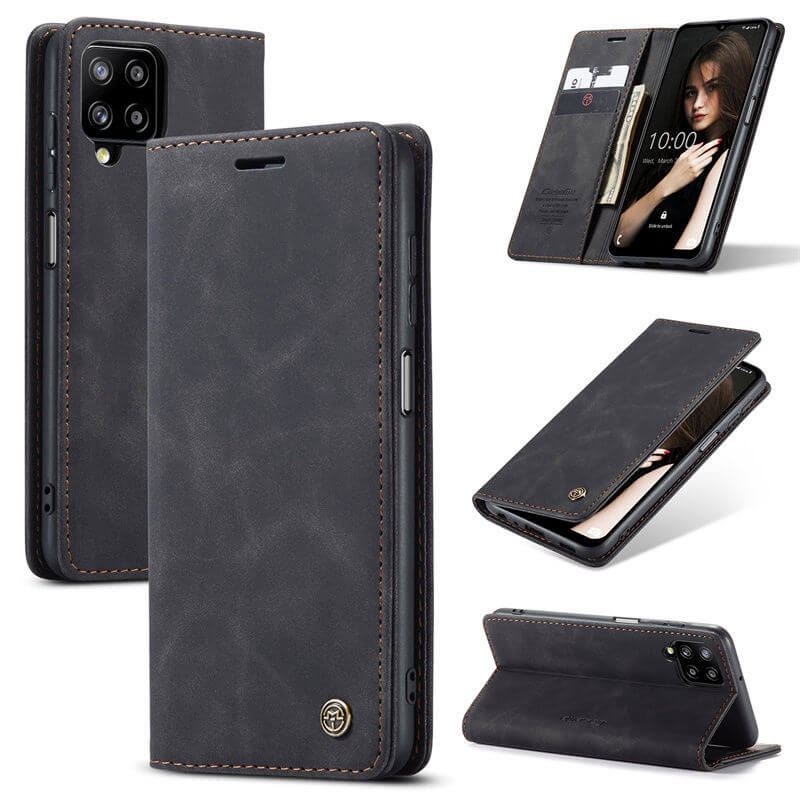 CaseMe Samsung Galaxy A12 Wallet Suede Leather Case