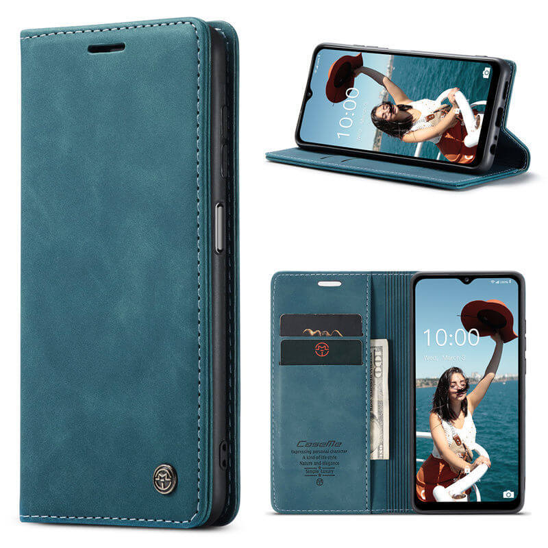 CaseMe Samsung Galaxy A12 Wallet Suede Leather Case - Image 12