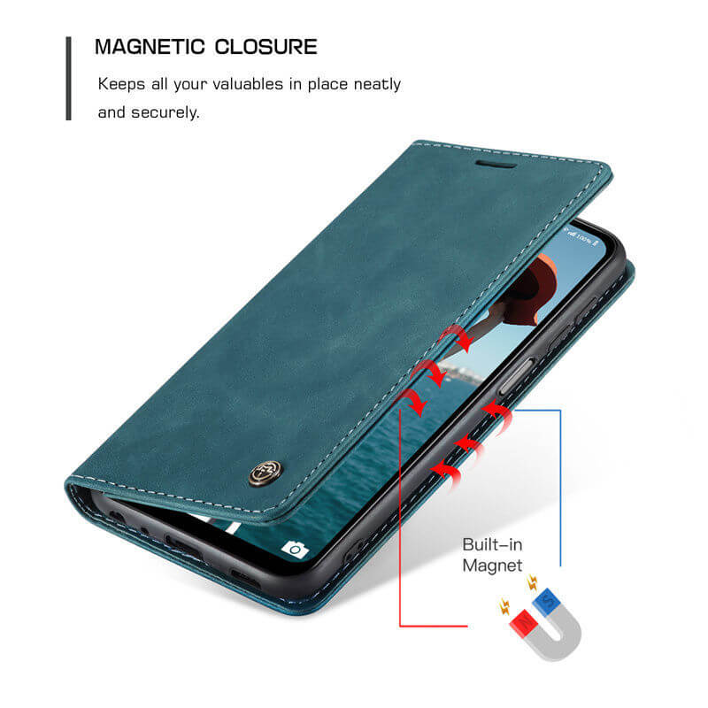 CaseMe Samsung Galaxy A12 Wallet Suede Leather Case - Image 7