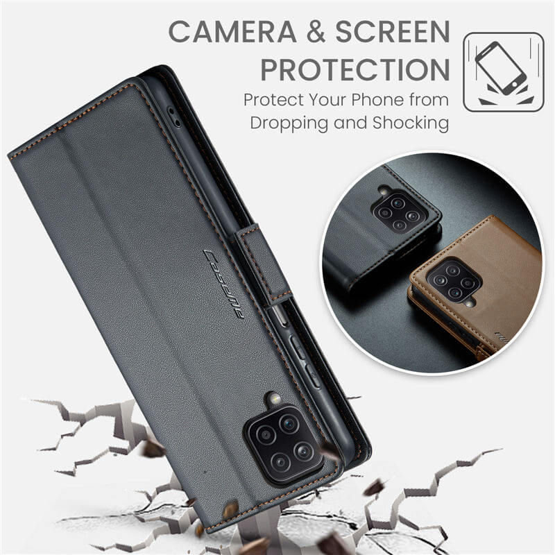 CaseMe Samsung Galaxy A12 5G Wallet RFID Blocking Magnetic Buckle Case - Image 10