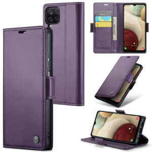 CaseMe Samsung Galaxy A12 5G Wallet RFID Blocking Magnetic Buckle Case