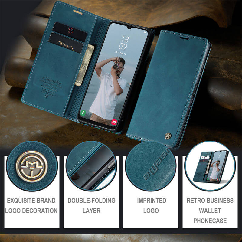 CaseMe Samsung Galaxy A13 Wallet Suede Leather Case - Image 10