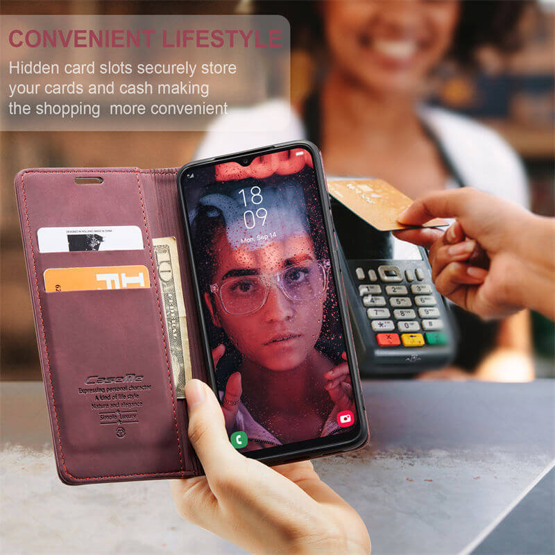 CaseMe Samsung Galaxy A13 Wallet Suede Leather Case - Image 8