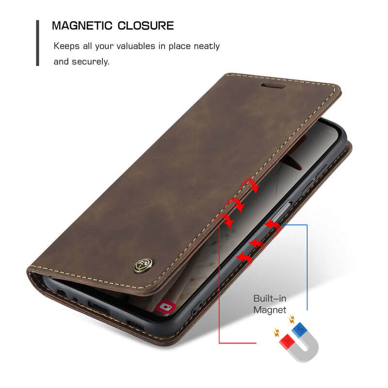 CaseMe Samsung Galaxy A13 Wallet Suede Leather Case - Image 7