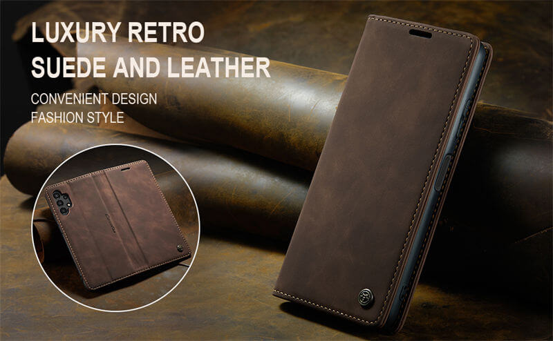 CaseMe Samsung Galaxy A13 Wallet Suede Leather Case