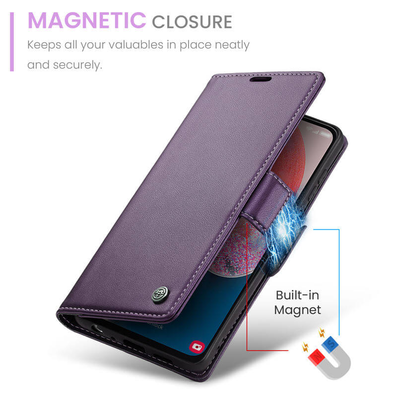 CaseMe Samsung Galaxy A13 Wallet RFID Blocking Magnetic Buckle Case - Image 7