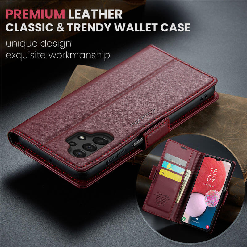 CaseMe Samsung Galaxy A13 Wallet RFID Blocking Magnetic Buckle Case - Image 8