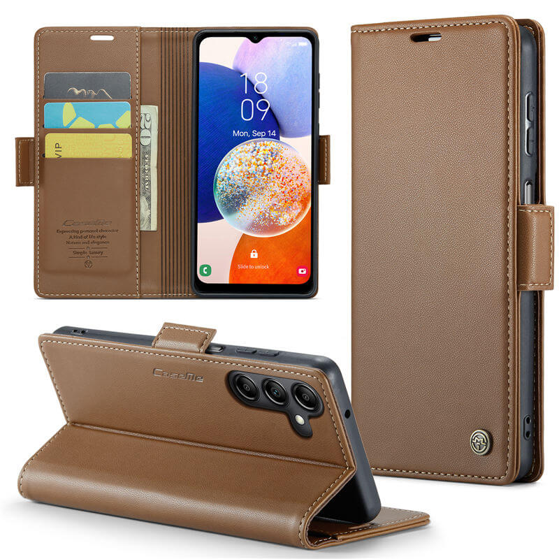 CaseMe Samsung Galaxy A14 Wallet RFID Blocking Magnetic Buckle Case - Image 13