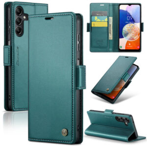 CaseMe Samsung Galaxy A14 Wallet RFID Blocking Magnetic Buckle Case