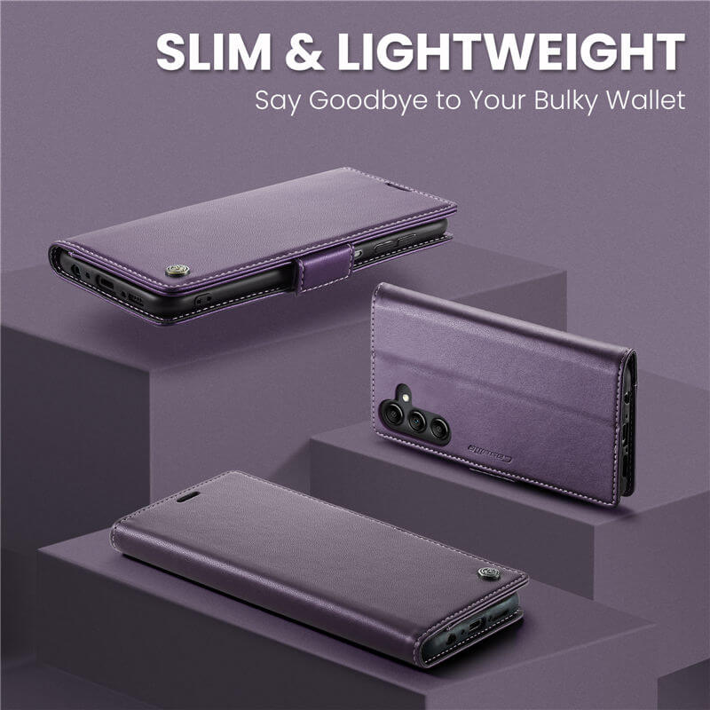 CaseMe Samsung Galaxy A14 Wallet RFID Blocking Magnetic Buckle Case - Image 3