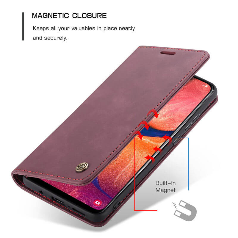 CaseMe Samsung Galaxy A20/A30 Wallet Suede Leather Case - Image 3