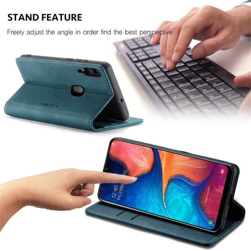 CaseMe Samsung Galaxy A20/A30 Wallet Suede Leather Case - Image 5