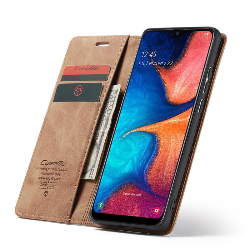 CaseMe Samsung Galaxy A20/A30 Wallet Suede Leather Case - Image 6
