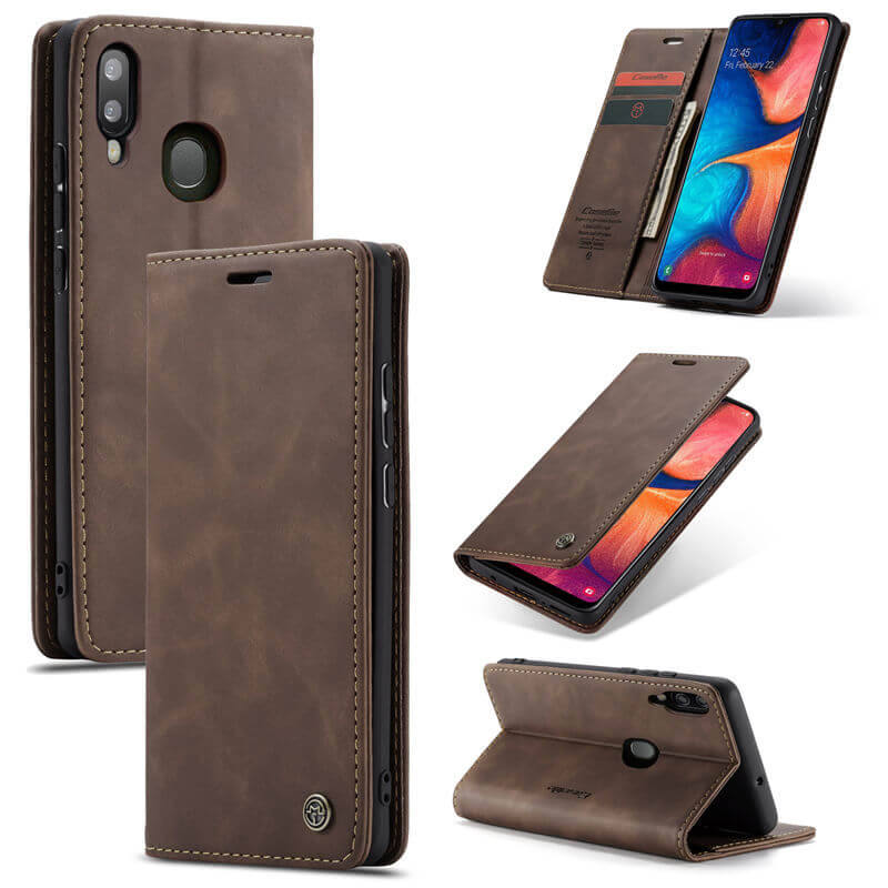 CaseMe Samsung Galaxy A20/A30 Wallet Suede Leather Case