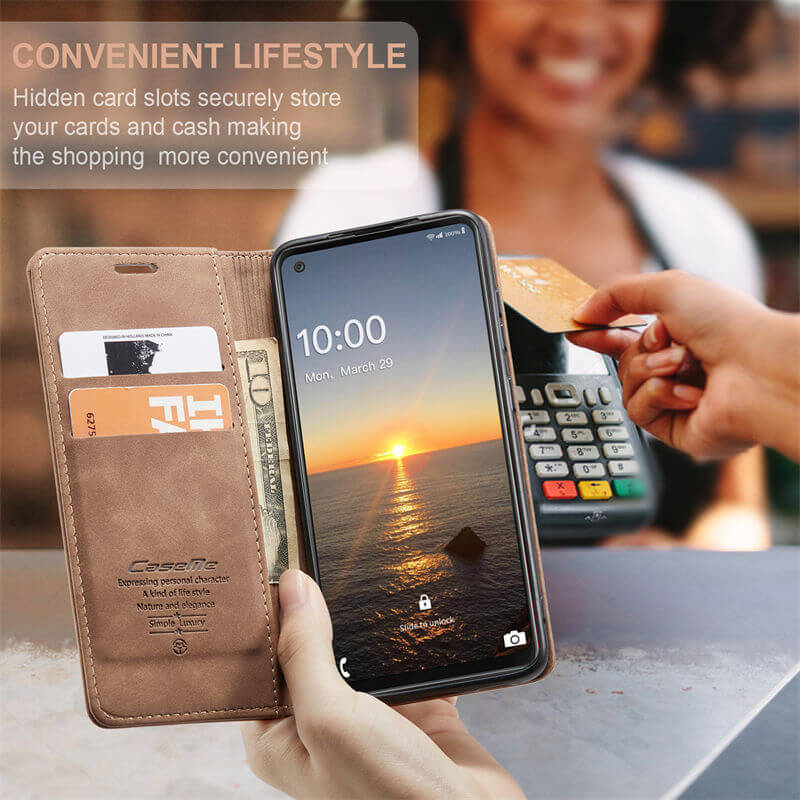 CaseMe Samsung Galaxy A21S Wallet Suede Leather Case - Image 6