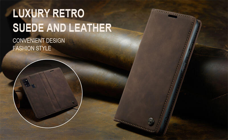 CaseMe Samsung Galaxy A21S Wallet Suede Leather Case