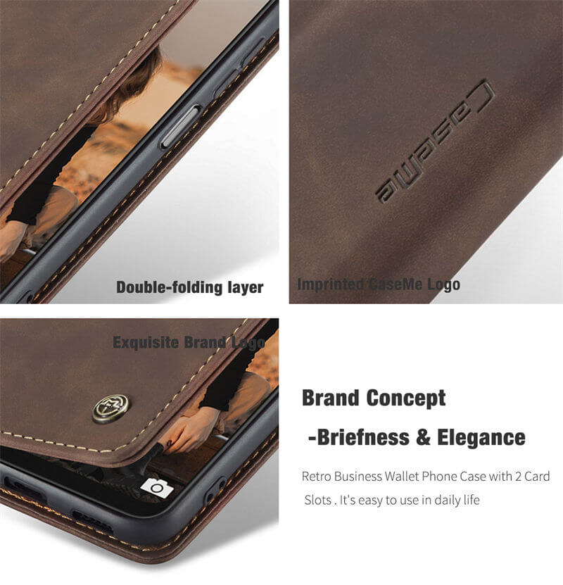CaseMe Samsung Galaxy A22 5G Wallet Suede Leather Case - Image 9