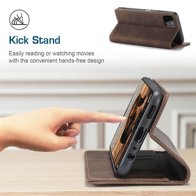 CaseMe Samsung Galaxy A22 5G Wallet Suede Leather Case - Image 4