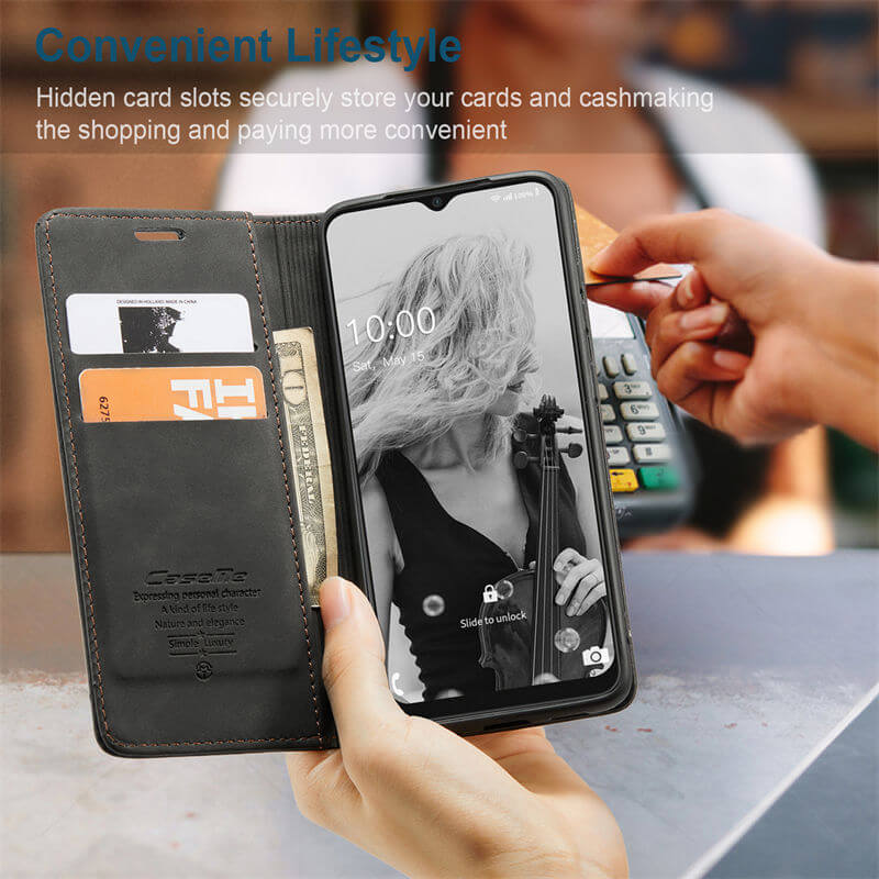 CaseMe Samsung Galaxy A22 5G Wallet Suede Leather Case - Image 6