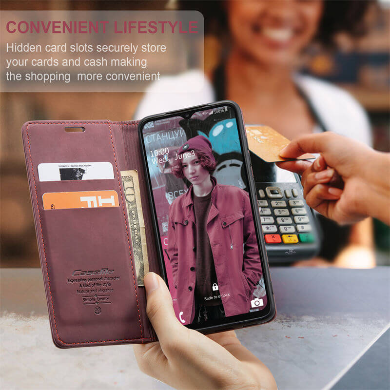 CaseMe Samsung Galaxy A23 Wallet Suede Leather Case - Image 8