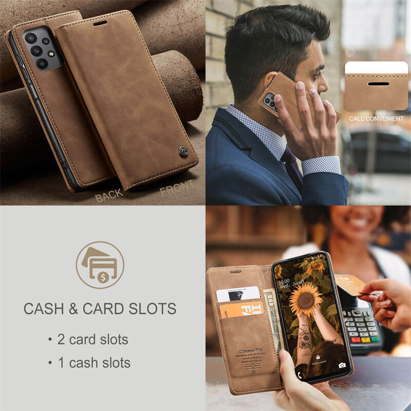CaseMe Samsung Galaxy A23 Wallet Suede Leather Case - Image 6