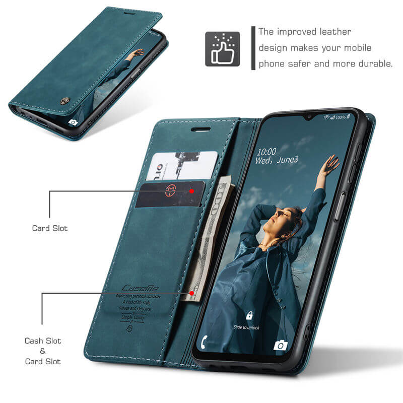 CaseMe Samsung Galaxy A23 Wallet Suede Leather Case - Image 5