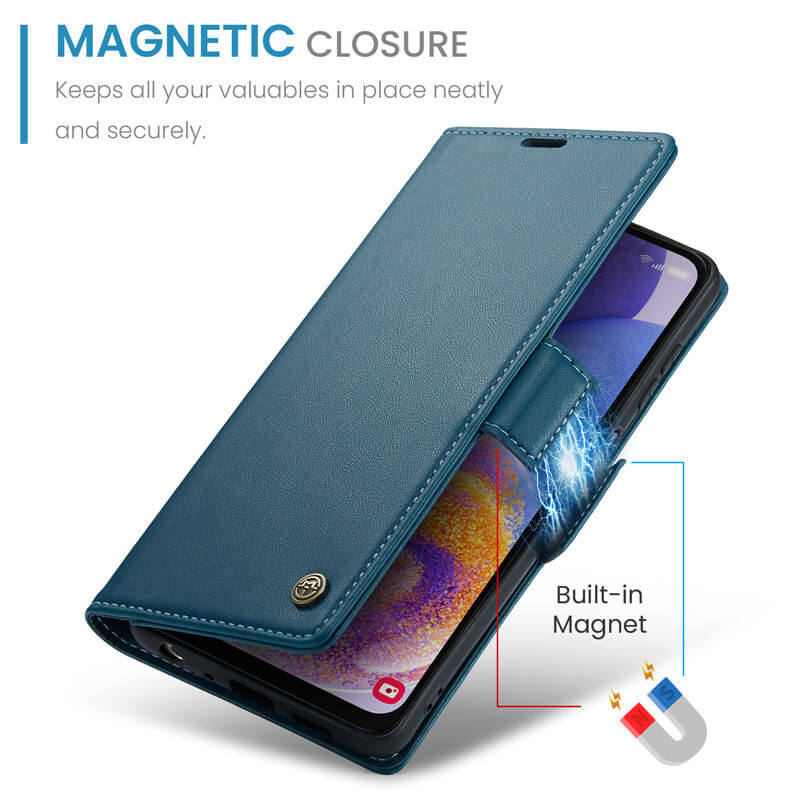 CaseMe Samsung Galaxy A23 Wallet RFID Blocking Magnetic Buckle Case - Image 8
