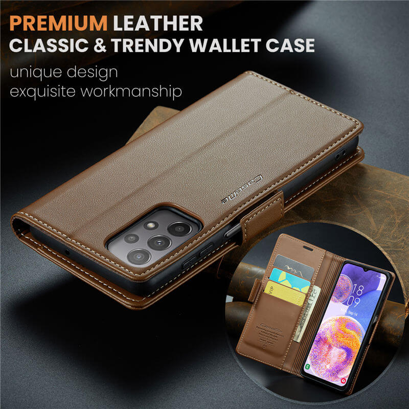 CaseMe Samsung Galaxy A23 Wallet RFID Blocking Magnetic Buckle Case - Image 9