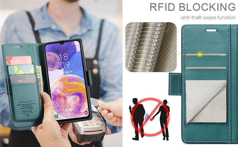 CaseMe Samsung Galaxy A23 Wallet RFID Blocking Case